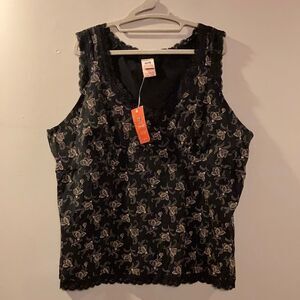 Botanical Print Stretchy Tank Top